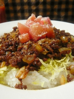 カフェめし ドライカレー風タコライス-レシピのメイン写真