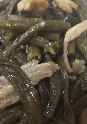 簡単中華・モロッコインゲンと鶏肉の炒め煮-レシピのメイン写真
