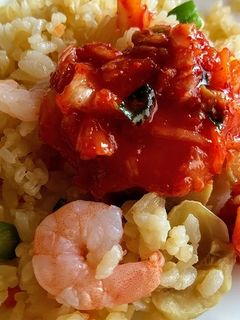 口に合わない冷凍ピラフの食べ方キムチです-レシピのメイン写真