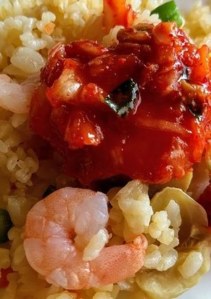 口に合わない冷凍ピラフの食べ方キムチです-レシピのメイン写真