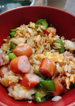 ウインナーとピーマンの卵チャーハン-レシピのメイン写真