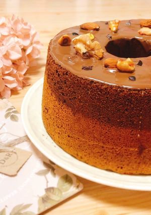 2層♡ミルク&チョコシフォンケーキ˚✧₊-レシピのメイン写真