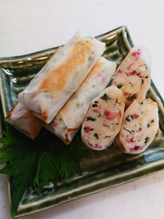 はんぺんと紅生姜の焼き春巻-レシピのメイン写真