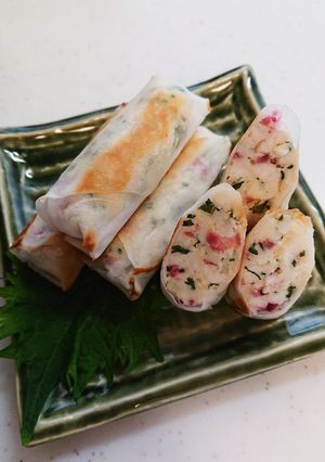 はんぺんと紅生姜の焼き春巻-レシピのメイン写真