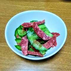 รูปของ カルパスときゅうりのサラダ♪
