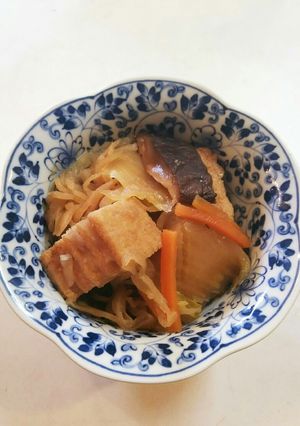 切り干し大根と厚揚げと白菜の五目煮-レシピのメイン写真