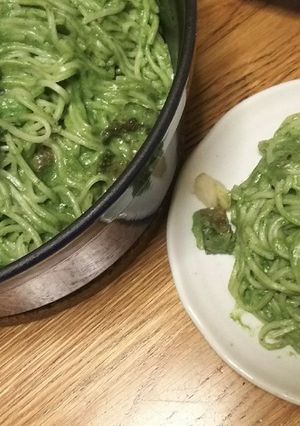 ●ほうれん草とココナッツクリームパスタ-レシピのメイン写真