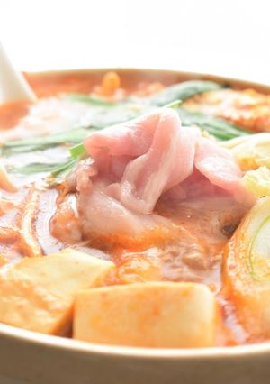 カップ麺で。豚バラ肉の辛味噌なべ☆彡-レシピのメイン写真