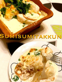蓮根のクリーム明太餅グラタン♪-レシピのメイン写真