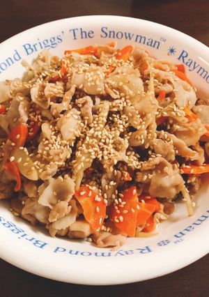 豚バラと根菜の炒め物-レシピのメイン写真