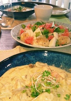 グレープフルーツとかぶとほたてのサラダ-レシピのメイン写真