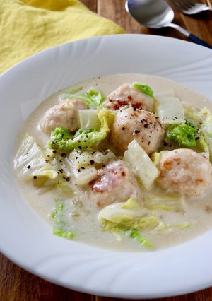 鶏だんごと白菜のクリーム煮-レシピのメイン写真
