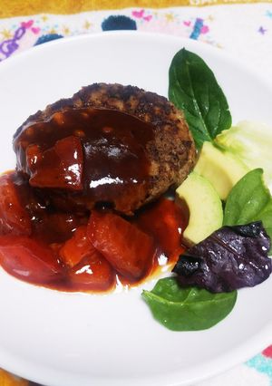 トマト味のやわらかハンバーグ♪-レシピのメイン写真