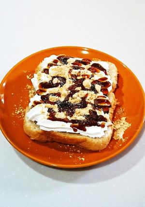 簡単！生クリーム&黒蜜きな粉のせ食パン☆-レシピのメイン写真