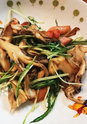 舞茸と水菜の炒め物(低糖質)-レシピのメイン写真