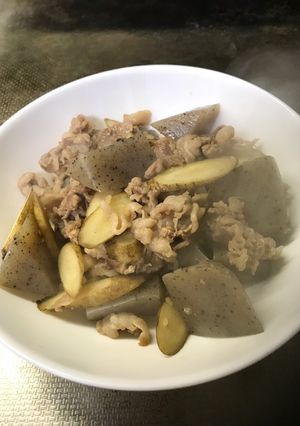 牛肉とごぼうとこんにゃくの甘辛煮-レシピのメイン写真
