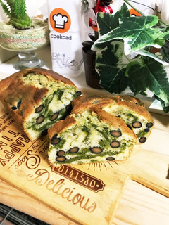抹茶と黒豆のマーブルパウンドケーキ-レシピのメイン写真