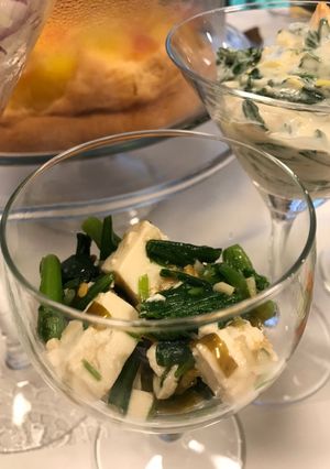 春菊と豆腐のサラダ-レシピのメイン写真