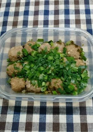 レンチン！肉団子の甘酢ネギまみれ-レシピのメイン写真
