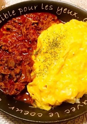 美味しい！ふわとろ卵のオムハヤシライス♡-レシピのメイン写真