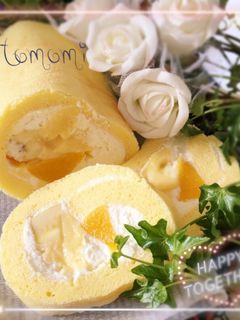 フワフワ絶品フルーツロールケーキ-レシピのメイン写真