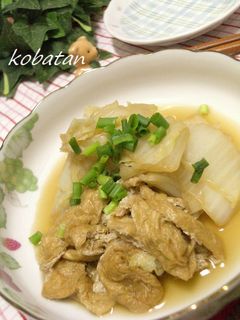 白菜とお揚げの煮物-レシピのメイン写真