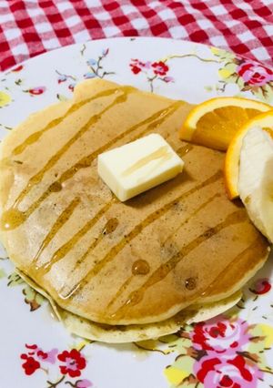 食感楽しい♪くるみレーズンのパンケーキ-レシピのメイン写真