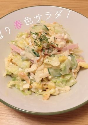 春キャベツの季節♩さっぱり春色サラダ♡-レシピのメイン写真