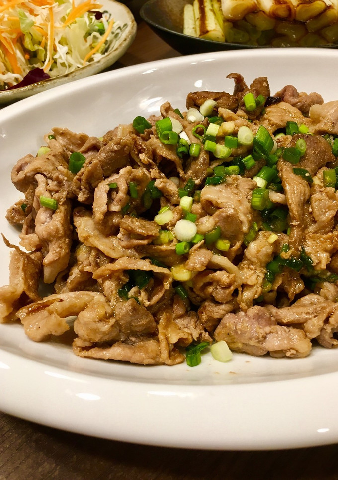 簡単！豚こま焼いて生姜醤油を混ぜるだけ！-レシピのメイン写真