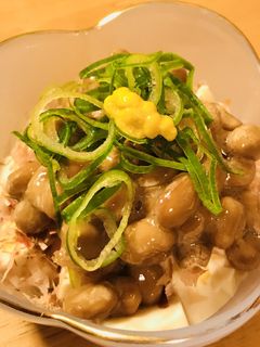 シンプル前菜●納豆と冷や奴の付け出し風-レシピのメイン写真