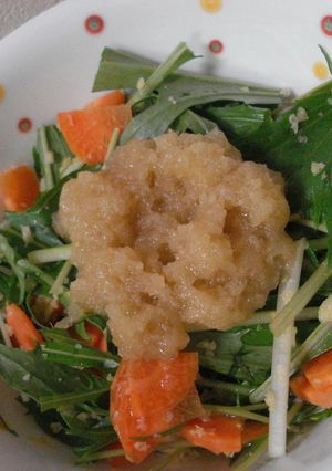 ♡ちょっとこってり♡水菜の揚げ玉サラダ♡-レシピのメイン写真