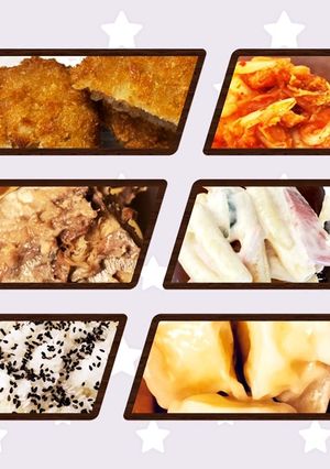 男弁当10分 メンチカツ、マカロニ-レシピのメイン写真