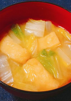 本だしで簡単！基本の白菜と油揚げの味噌汁-レシピのメイン写真