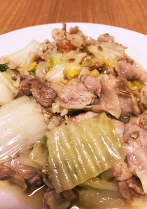 腸まで届く白菜と豚バラの香梅煮込み-レシピのメイン写真