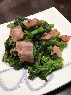 簡単♪菜の花とベーコン炒め物-レシピのメイン写真