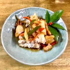 รูปของ 白身魚 アオハタの甘酢野菜あんかけ