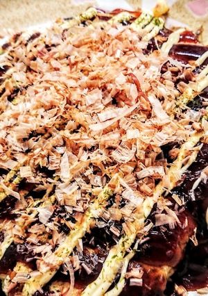 超簡単！キャベツ・蒟蒻・挽肉のお好み焼き-レシピのメイン写真