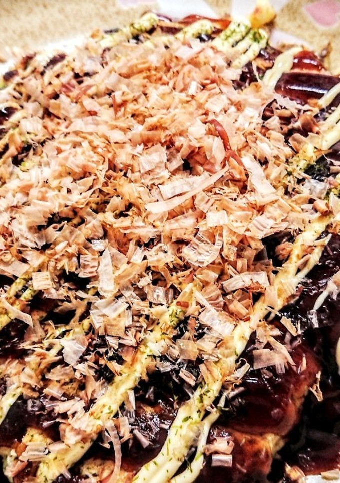 超簡単！キャベツ・蒟蒻・挽肉のお好み焼き-レシピのメイン写真
