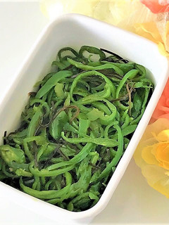 お弁当の常備菜♡ピーマンの塩昆布炒め-レシピのメイン写真