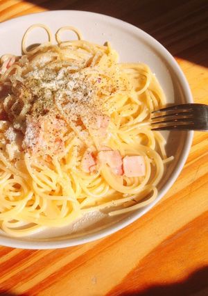 簡単！カロリー軽めのカルボナーラ♪-レシピのメイン写真