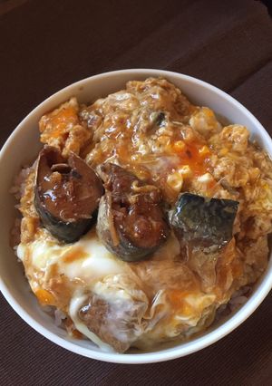 3分クッキング☆半熟卵と鯖缶の丼-レシピのメイン写真