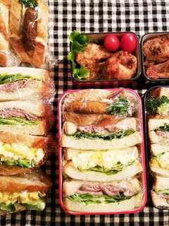 女子高生、男子学生弁当❤サンドイッチ-レシピのメイン写真