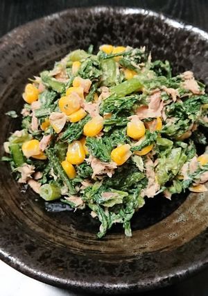 春菊とツナとコーンの和え物-レシピのメイン写真