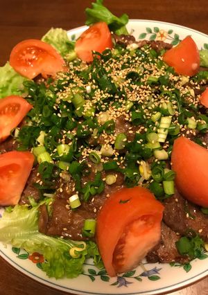 野菜と焼肉の盛り合わせ-レシピのメイン写真