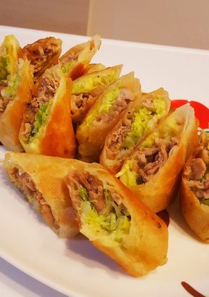 キャベチーズ春巻き☆しょうが焼きリメイク-レシピのメイン写真