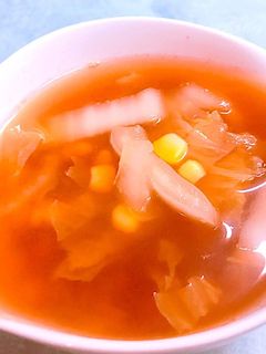 インスタントラーメンスープで!白菜スープ-レシピのメイン写真