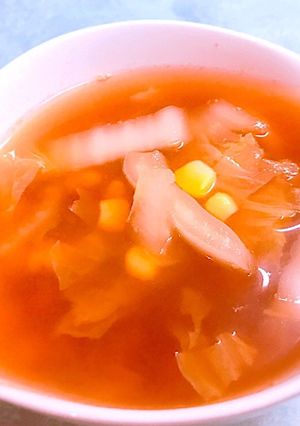 インスタントラーメンスープで！白菜スープ-レシピのメイン写真