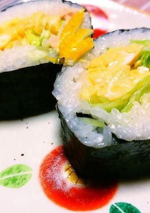 ラップであっという間にサラダ巻き-レシピのメイン写真