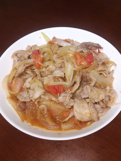 豚肉と玉ねぎのトマト煮込み-レシピのメイン写真