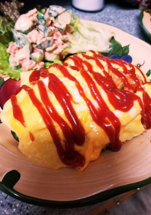 誰でも簡単にできるトロたまオムライス♡-レシピのメイン写真